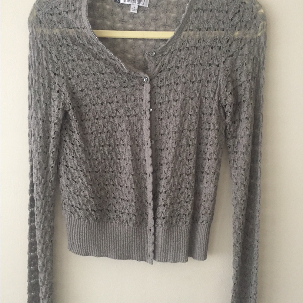 Jennifer Lopez grey cardigan
